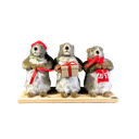 THREE CHRISTMAS MARMOTS