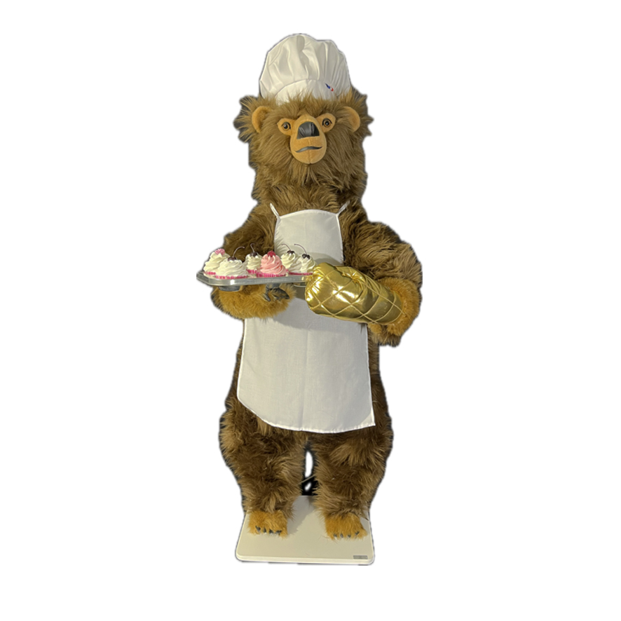 [25806L] OURS BRUN LÉO PÂTISSIER GOURMANDISE