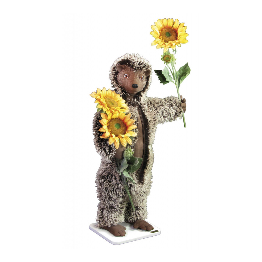 [15520] USED SUNFLOWER STANDING HEDGEHOG