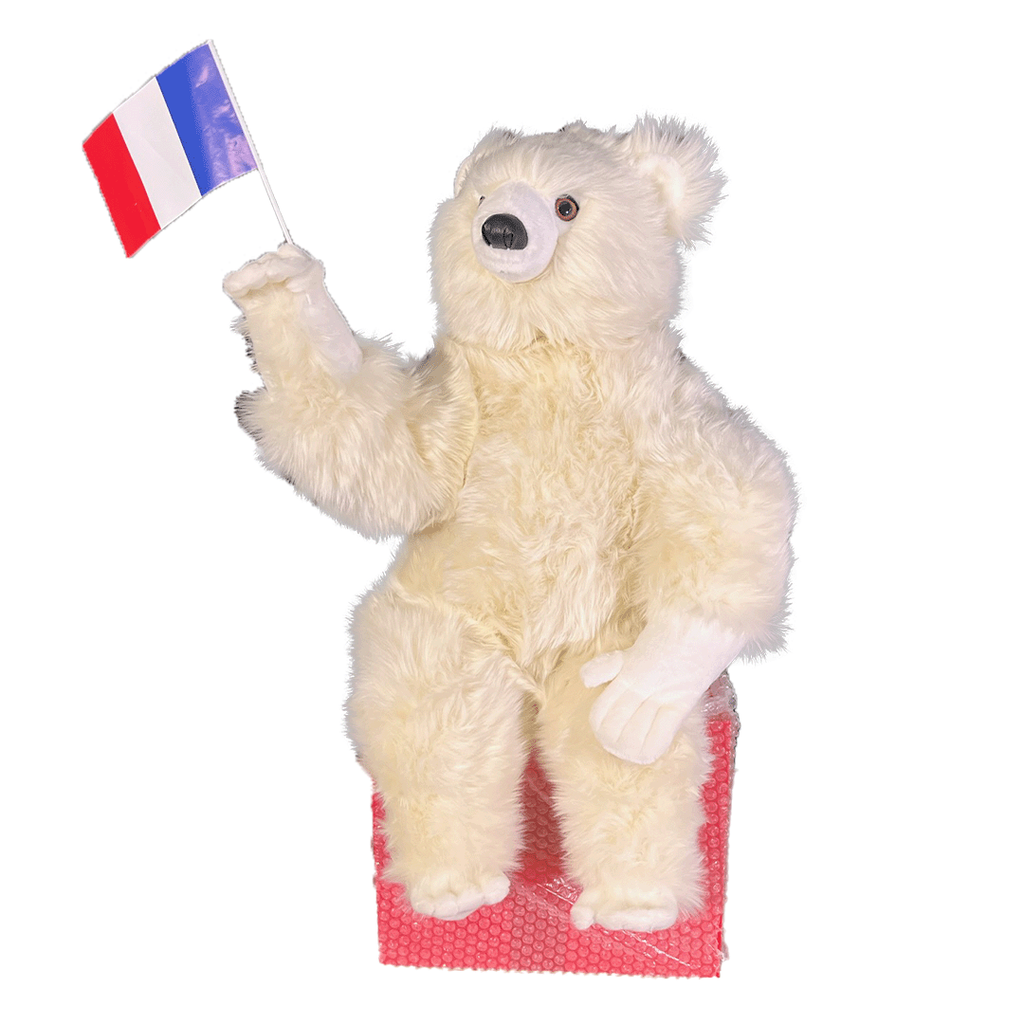 OURS BLANC LÉONARDO SUPPORTER