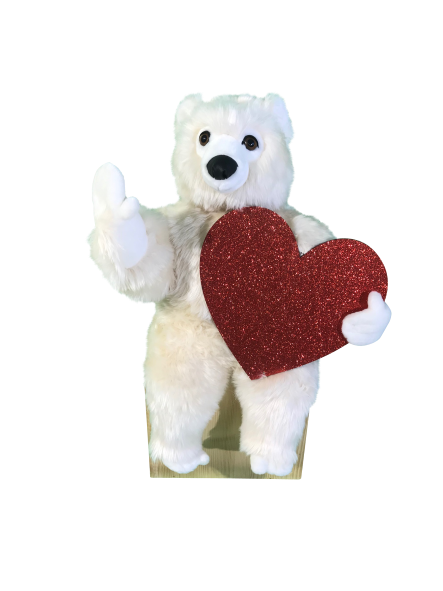 [12427LV] OURS BLANC LÉONARDO ASSIS COEUR