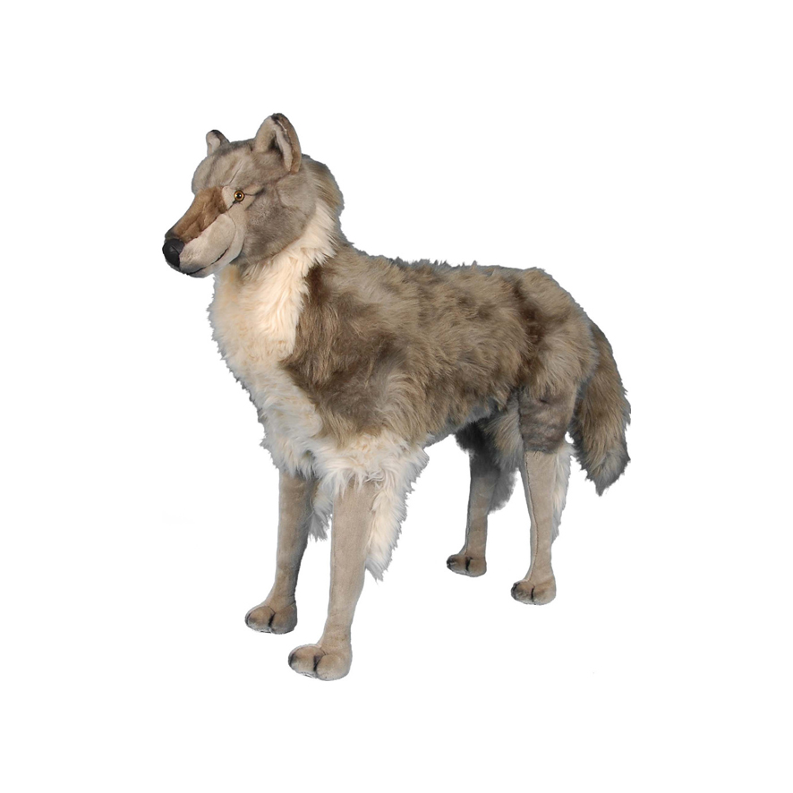 [11413L] LOUP DEBOUT GRIS